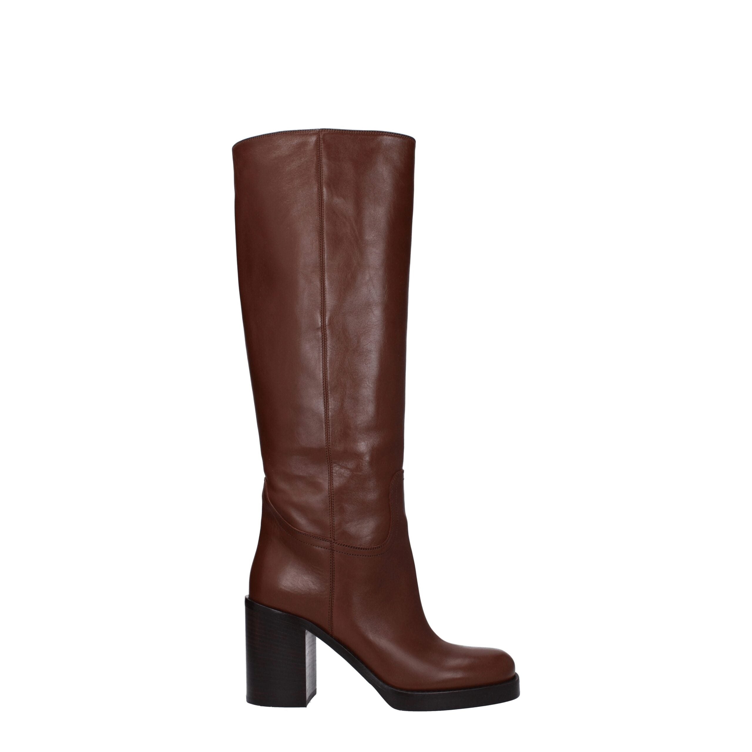 Prada Brown Leather Boot
